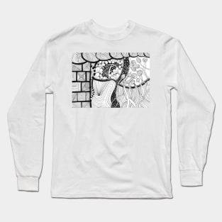 Abstract black and white Long Sleeve T-Shirt